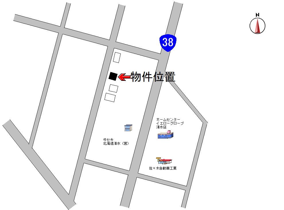 売地　上川郡清水町南8条6丁目20番5外1筆