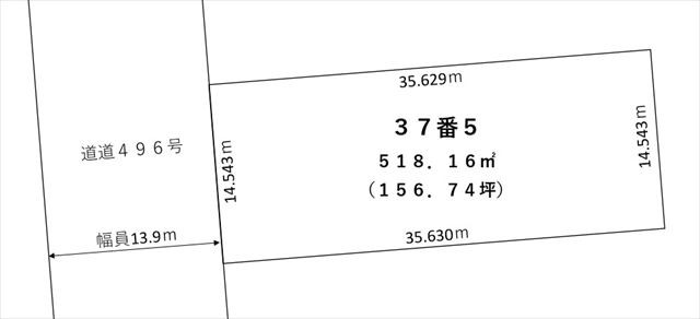 ※申込有※池田町字高島37番5【売土地：156.74坪】 間取り