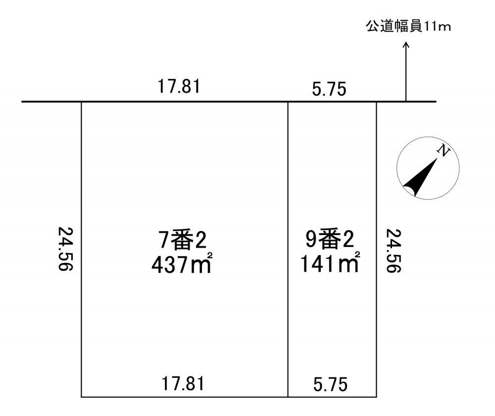 清水町北四条＿売地 間取り