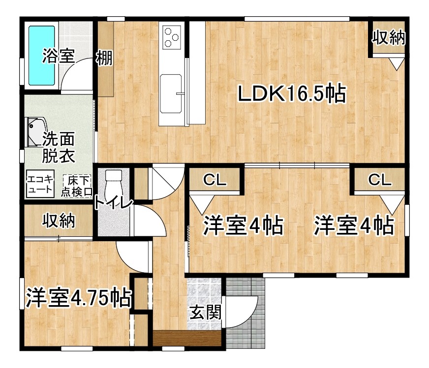 芽室町西１条２　中古戸建 間取り