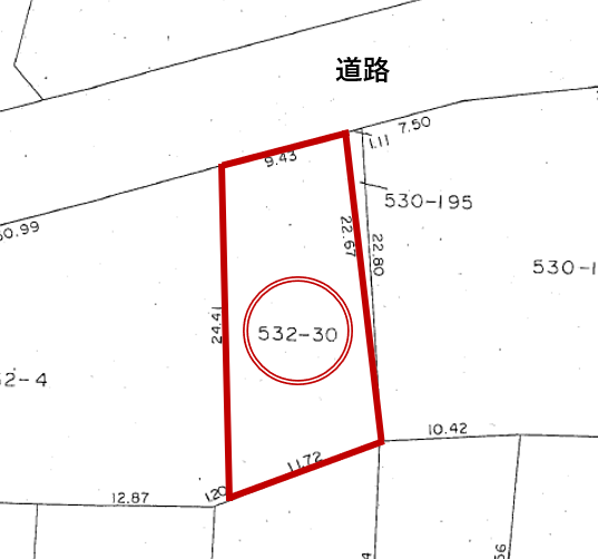 【価格改定】深川市緑町　売土地（72.29坪）建築条件なし 間取り
