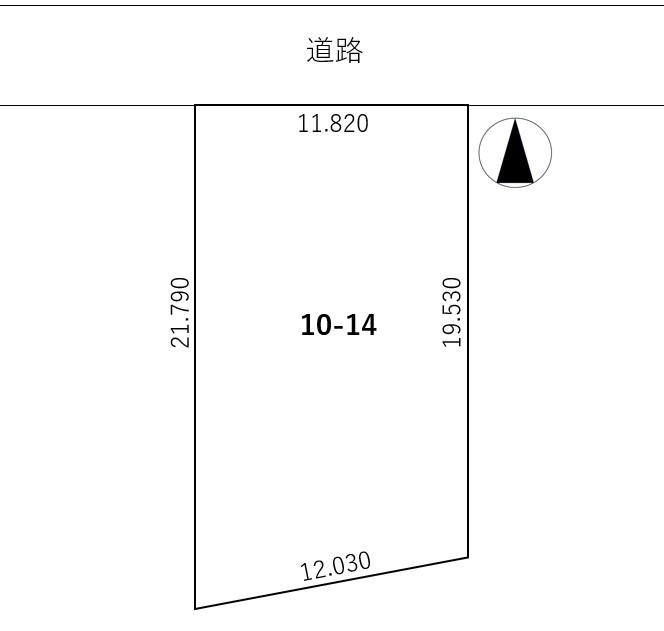 【価格改定】帯広市西15条南4丁目　売土地（73.87坪）建築条件あり 間取り