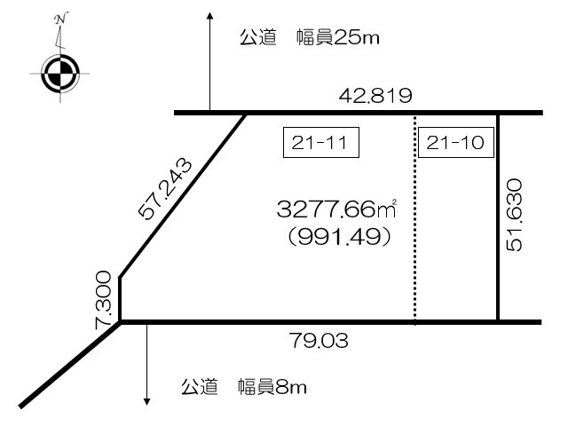 西２２条南３（白樺通沿い）売土地 間取り