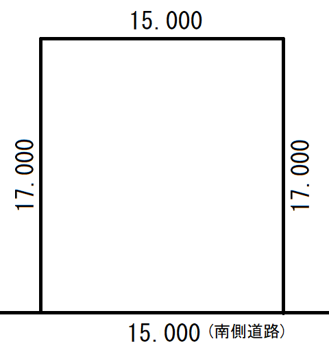 音更町新通北１ 売地 南向き（建築条件付）  間取り
