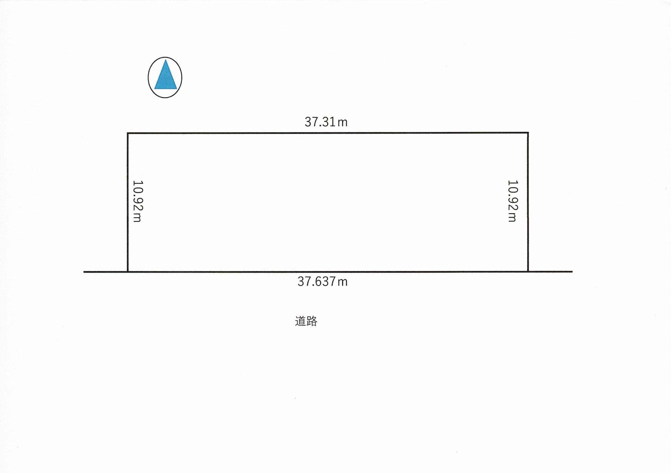 「売土地」池田町旭町5丁目・南向き・123坪 間取り