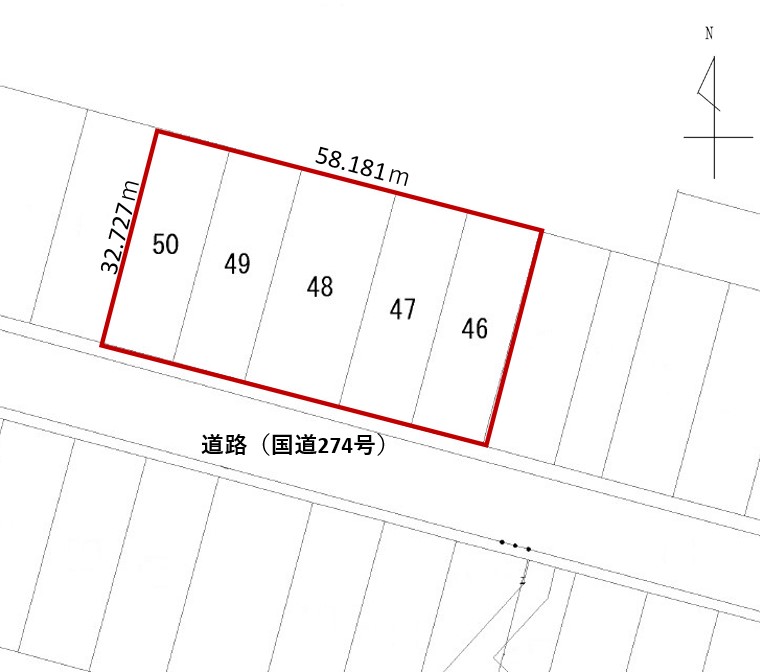 鹿追町瓜幕西1丁目　売土地（575.9坪） 間取り