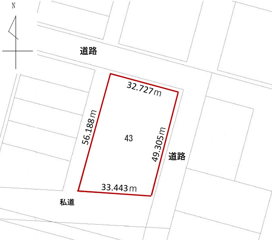 鹿追町瓜幕東1丁目　売土地（522.1坪） 間取り