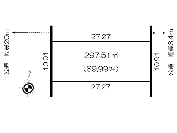 池田町大通　売土地 間取り