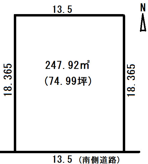 南向き 芽室町東８条７丁目 売地（建築条件付） 間取り