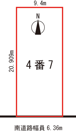 【南道路・緑ヶ丘小 徒歩4分】　緑ヶ丘２条通3丁目　売土地 間取り