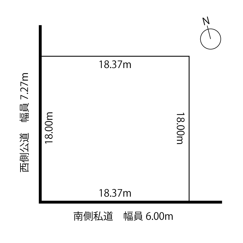 帯広市大正町東4線　売土地 間取り