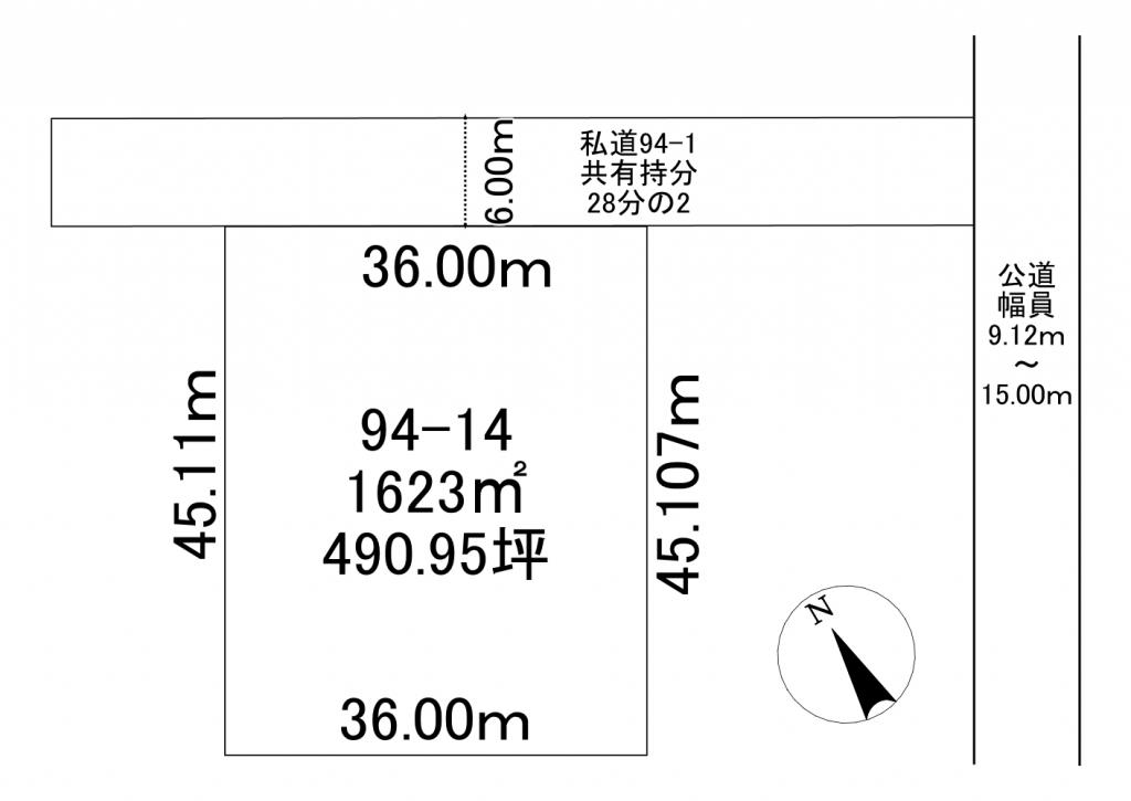 大正町西1線＿売地 間取り