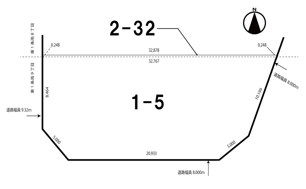 【駐車や車の出入りがしやすい三方道路】 106.36坪 間取り