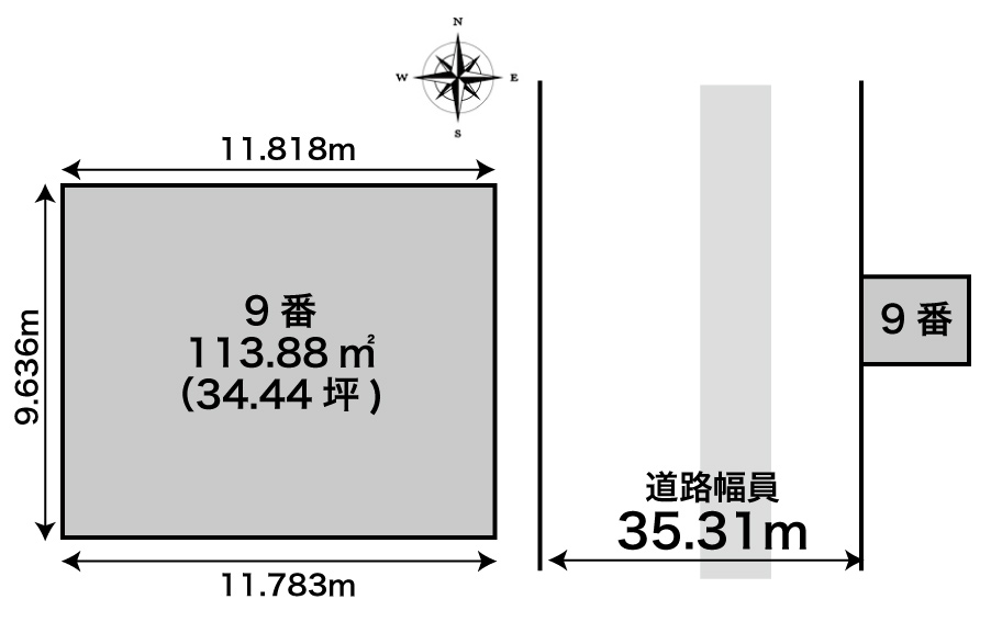 緑丘小区域　緑ケ丘三条通4丁目9番　古家付き　現状渡し 間取り