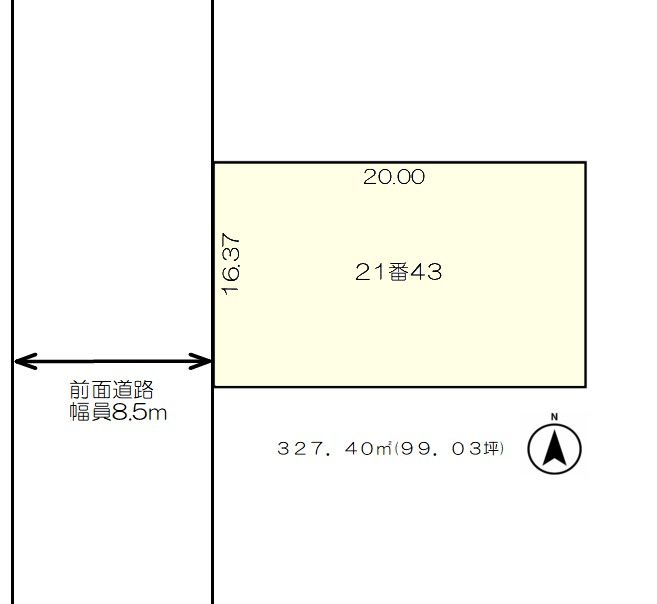 解体更地渡し　幕別町旭町　売り土地 間取り
