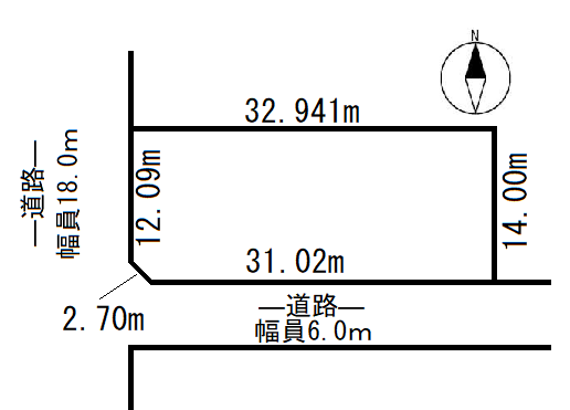 音更町東通１２丁目　売土地 間取り