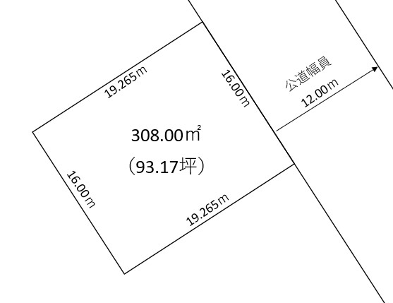 白糠町西庶路西一条南2丁目【売土地：93.17坪】 間取り