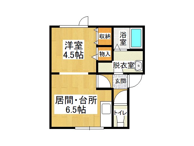 中川郡池田町字清見【新オーナー様募集！！１ＤＫ×８戸！】 間取り