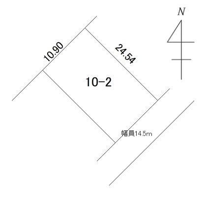 清水町　南道道路付き日当たり良好な土地  間取り
