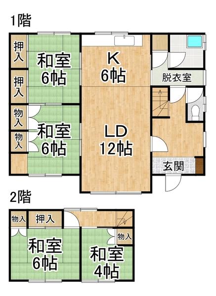 池田町旭町　中古戸建 間取り