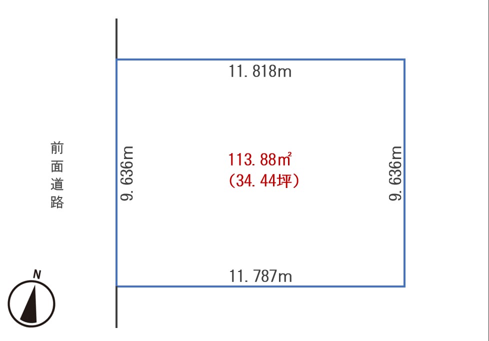 帯広市緑ヶ丘3条通4丁目　売土地 間取り