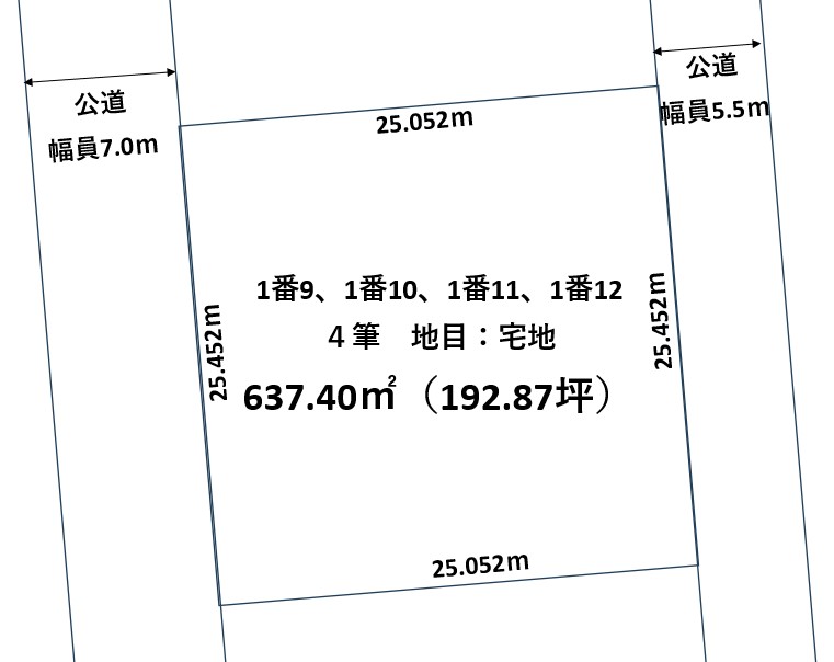 池田町字西二条10丁目【売土地：192.87坪】 間取り