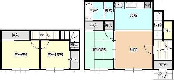 帯広市東6条南18丁目　中古住宅 間取り