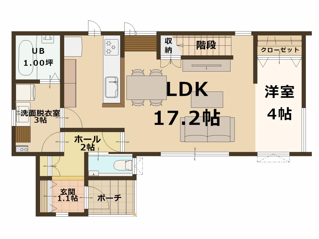 音更町木野｜分譲住宅｜家族のぬくもりを感じる２階建ての家 内観