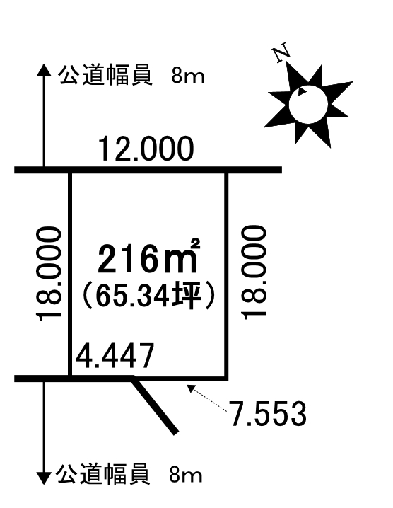♪南北接道♪東9南19＿土地 間取り