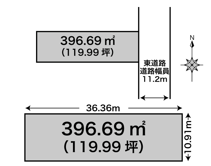 土地約120坪!東向き  池田町旭町5丁目 間取り