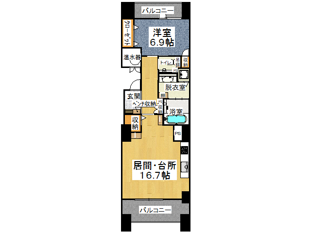 西６条南１０丁目【新オーナー様募集！分譲マンション！】 間取り