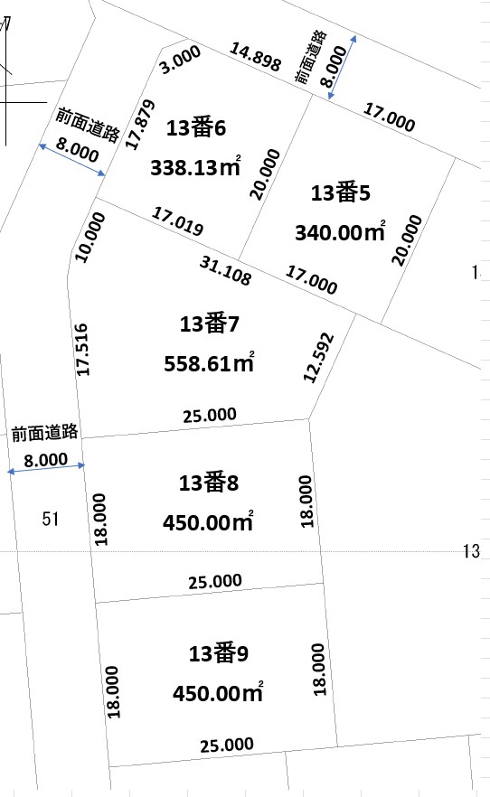 池田町字利別西町13番7【売土地：168.98坪】 間取り
