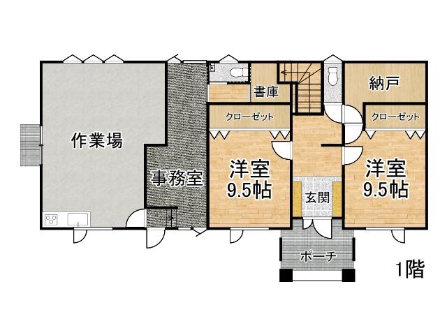 西７条南２４丁目　※商談中【平成１８年築！作業所・事務所付き住宅！】 間取り