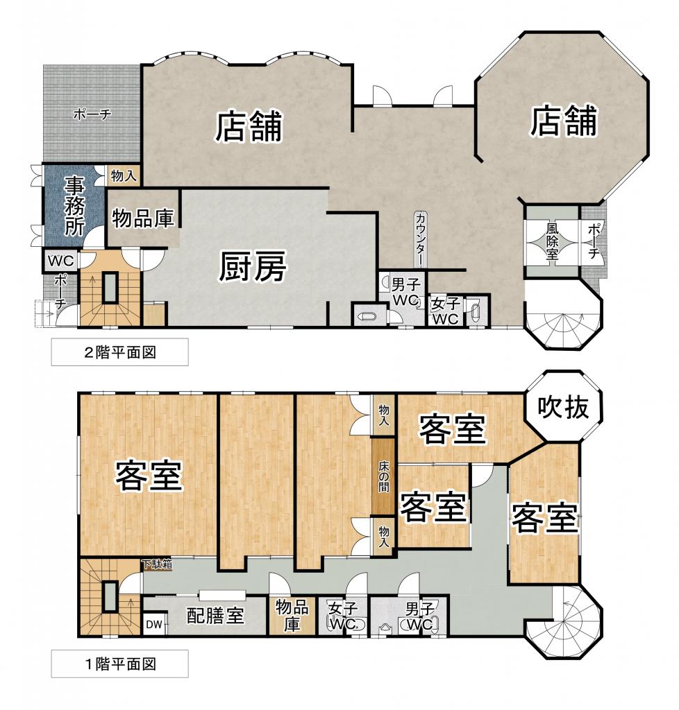  音更町新通７　売店舗（焼肉屋跡居抜き） 間取り