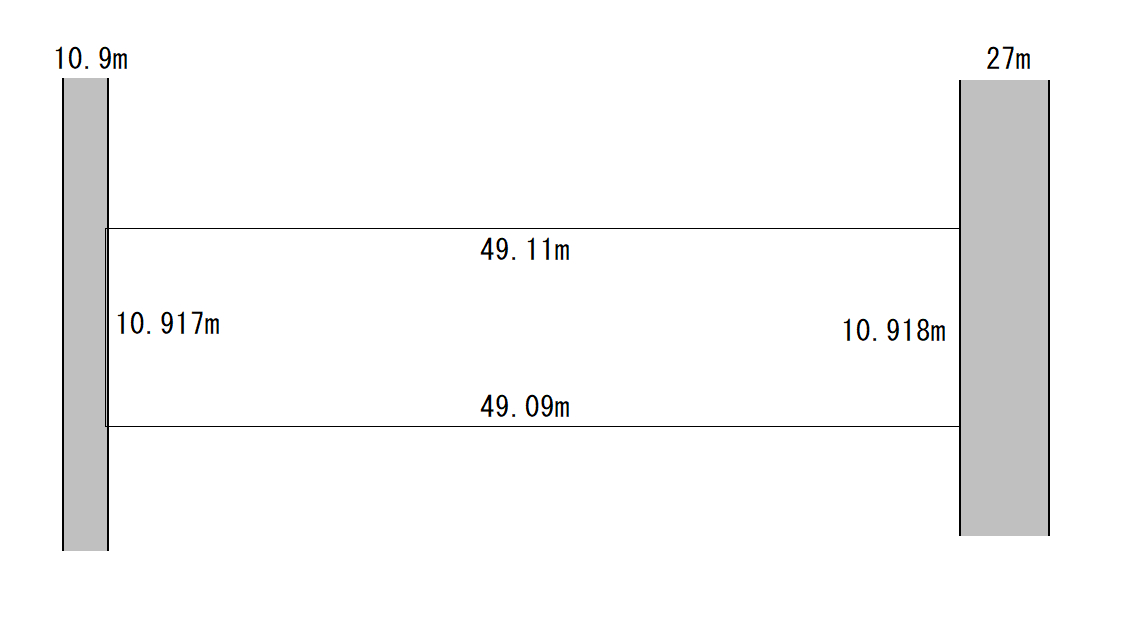 帯広市大通南19丁目　2方道路付売土地 間取り