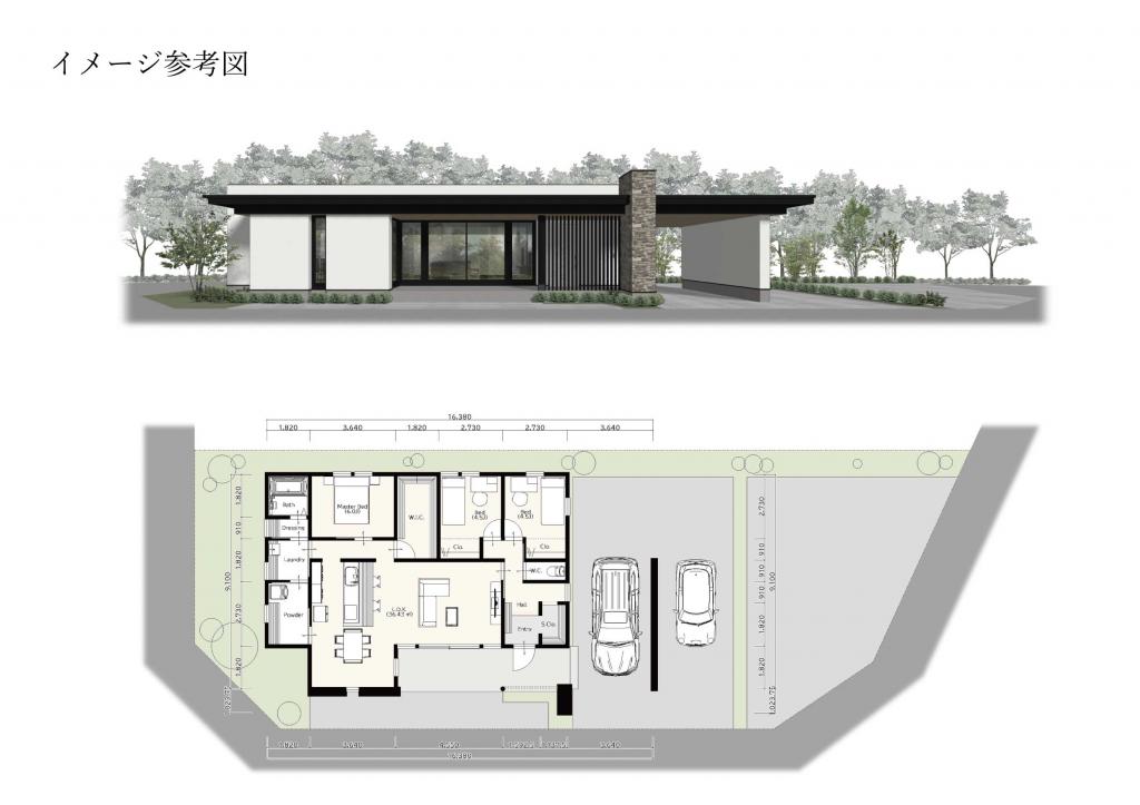 【駐車や車の出入りがしやすい三方道路】 106.36坪 内観