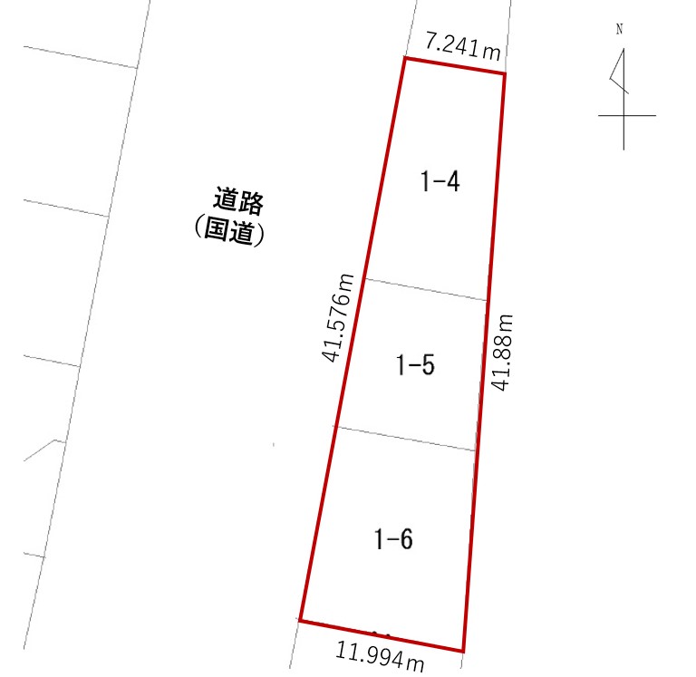 本別町北7丁目　売土地（121坪）建築条件なし 間取り