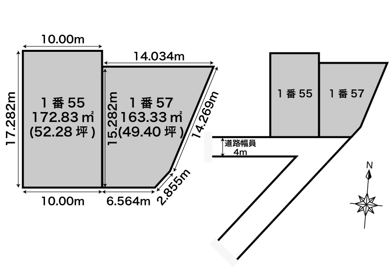 南向き 2筆合計約101坪 解体更地渡し！東15条南4丁目 内観