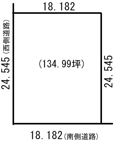 西10条南15丁目6 売地 南西角地 (建築条件付) 間取り