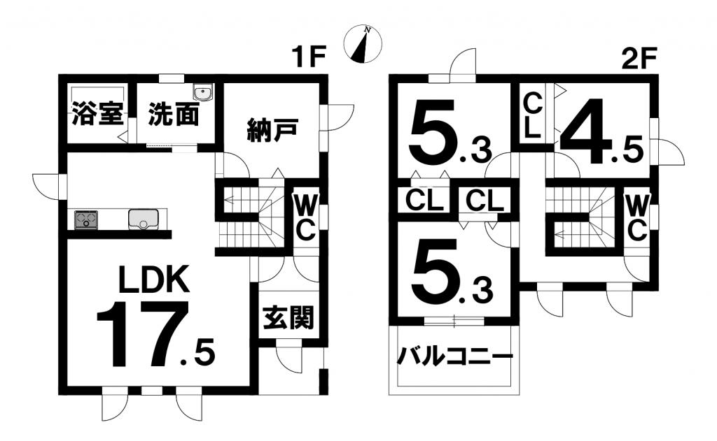 帯広市西24条南2丁目　新築住宅(外観黒♪) 間取り