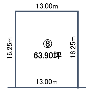 【建築条件付】西22条南1丁目⑧　売土地 間取り