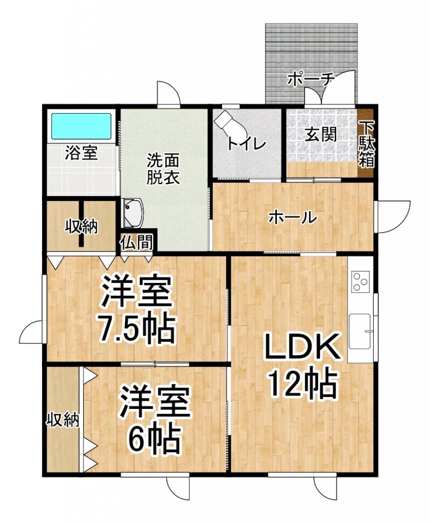 西１９条南２　中古戸建［オーナーチェンジ］ 間取り