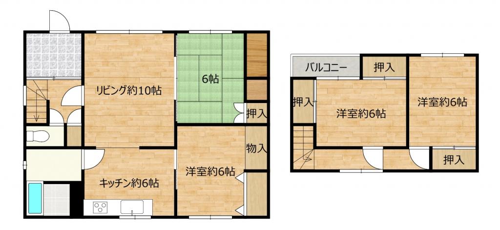 【リフォーム済】帯広市自由が丘3丁目5-4 間取り