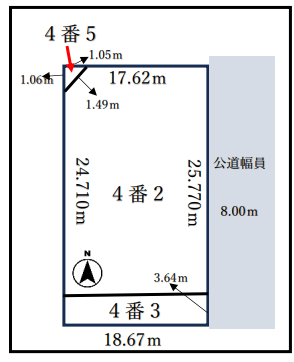 【価格変更】売土地　帯広市西13条南28丁目4番2外2筆 間取り