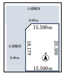 売土地　音更町緑陽台仲区25番10 間取り