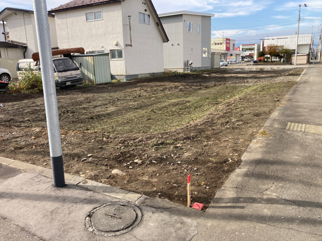 【建築条件無し】 芽室町東2条3丁目　北東角地　※自社地に付き仲介手数料不要 外観