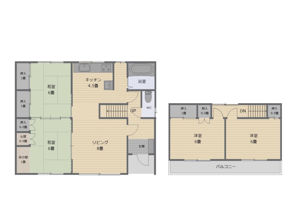 ＼リノベに最適／中古住宅７５０万 間取り