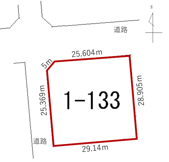 【商談中】帯広市西16条南6丁目　売土地（約252坪）建築条件なし※解体更地渡し 間取り