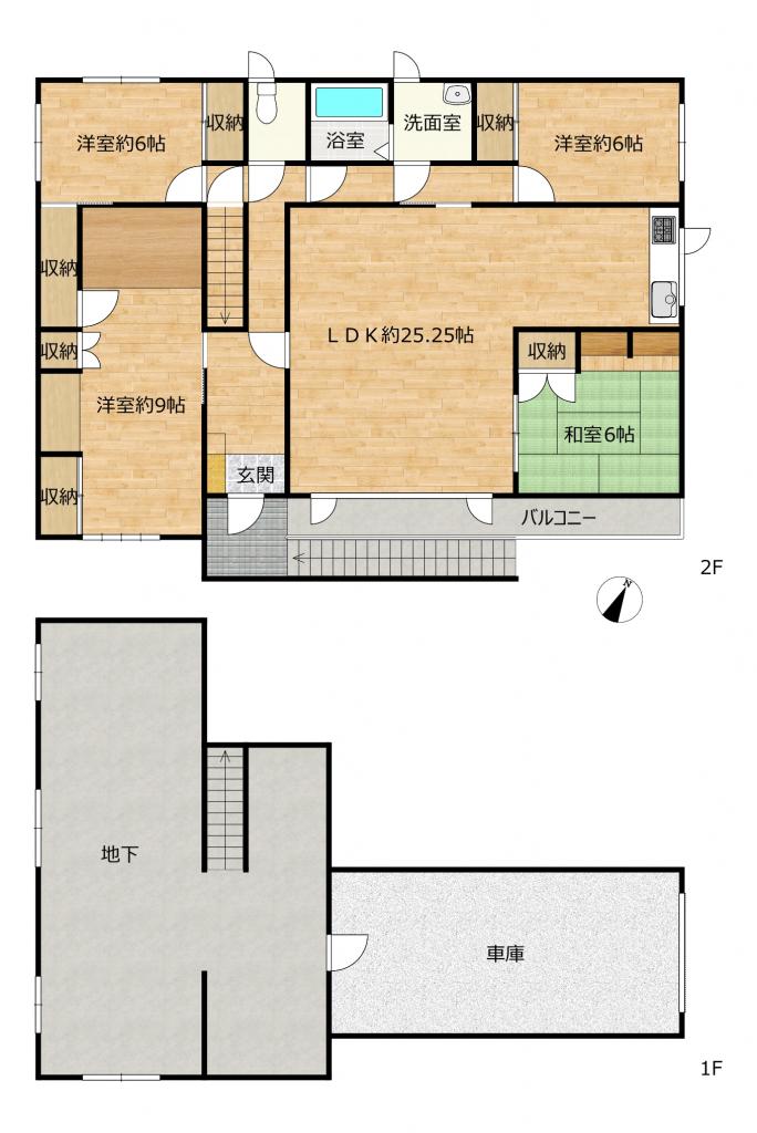 【リフォーム中】池田町東2条14-44 間取り