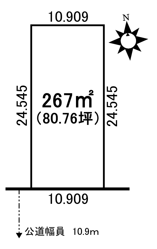 ♪南道路♪西１０南１２＿土地 間取り